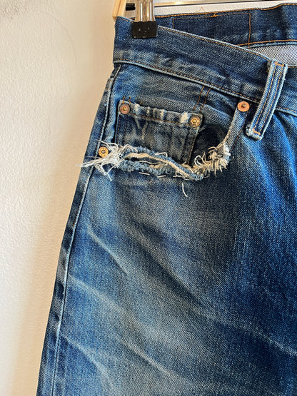 Vintage 1980’s Levi’s 501 “Big E Repro” Selvedge Denim Jeans