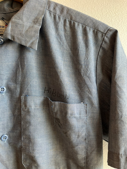 Vintage 1960’s Short Sleeve USN Chambray Button Up Shirt