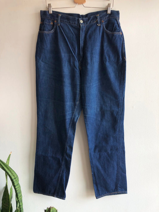 Reserve for Sarah Vintage 1950’s Levi’s Big E 701 Hidden Rivet Denim Jeans - La Lovely Vintage 