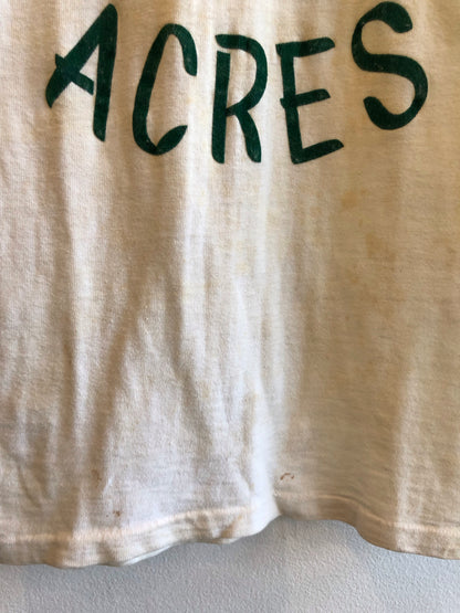 Vintage 1950’s “Green Plaza Acres” Flock-Printed T-Shirt
