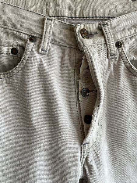 Vintage 1980’s Levi’s 501 Off-White Denim Jeans