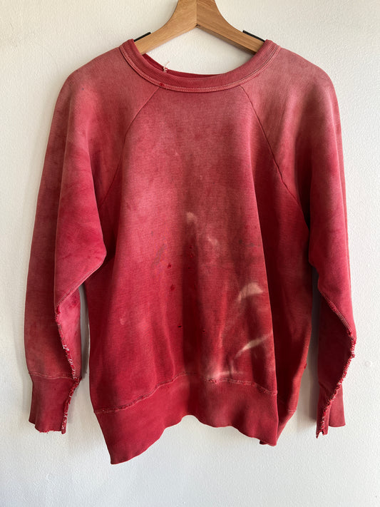 Vintage 1950’s Hanes Windshield Faded Red Sweatshirt