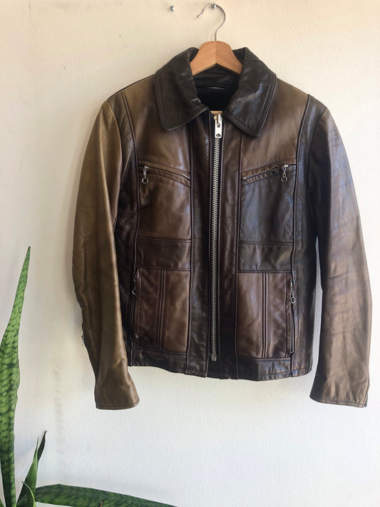 Vintage 1970s Schott Leather Motorcycle Jacket - La Lovely Vintage 