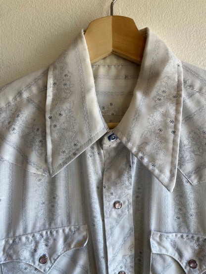 Vintage 1970’s Floral Short Sleeve Pearl-Snap Shirt