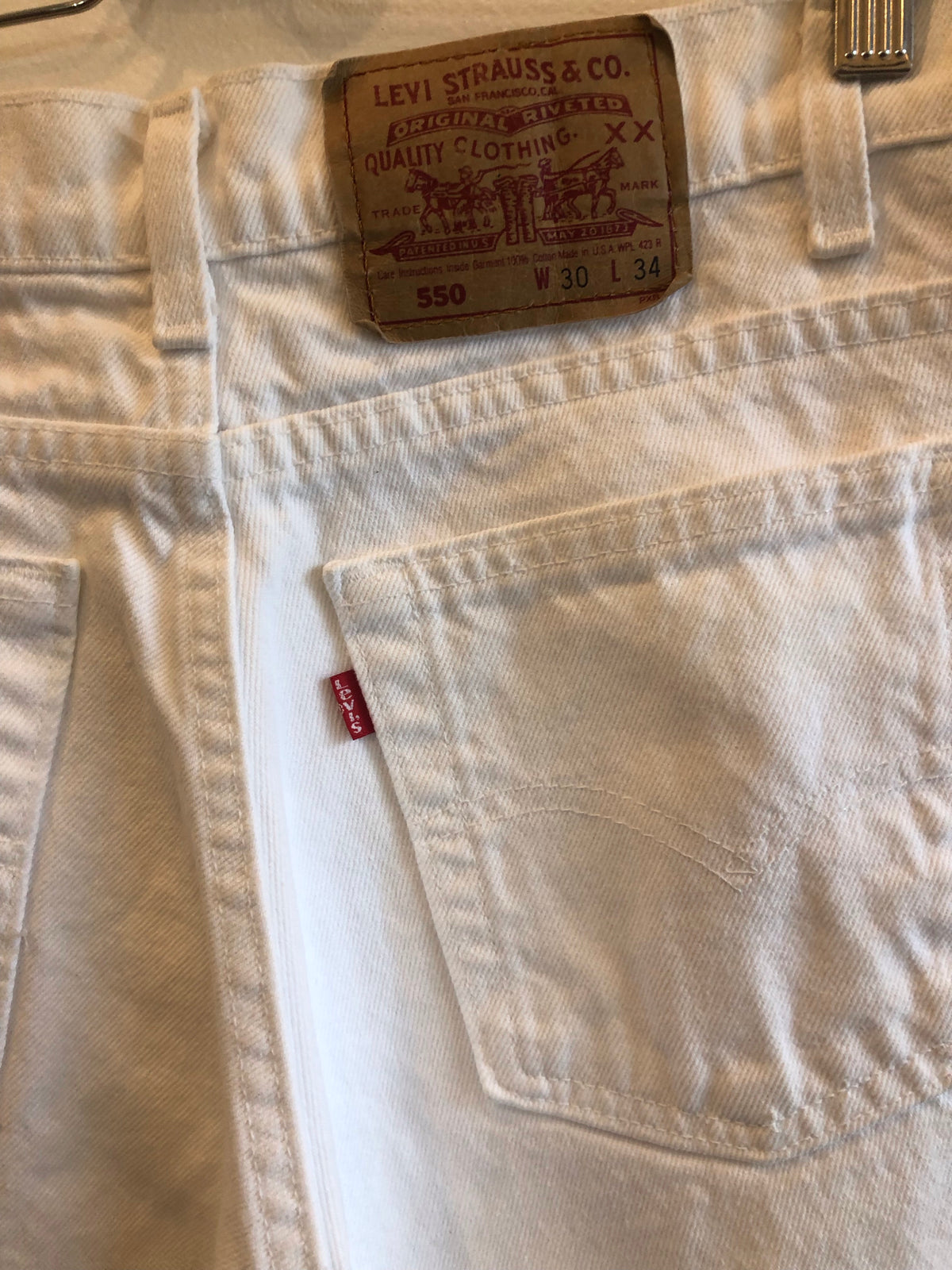 Vintage 1990’s White Levi’s 550 Denim Jeans