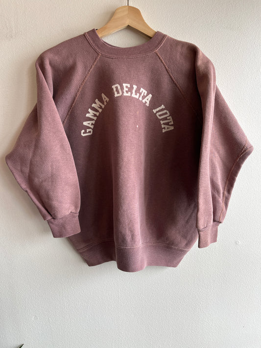 Vintage 1950’s Gamma Delta Iota Flock Printed Sweatshirt