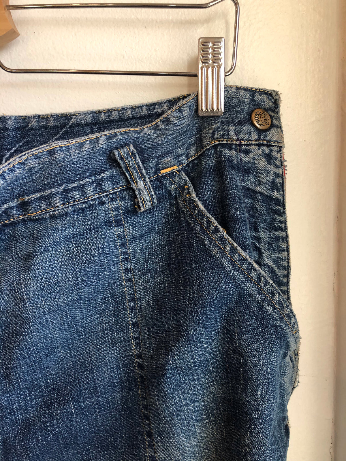 Vintage 1940/1950’s Crown Flannel-Lined Side Zip Jeans - La Lovely Vintage 