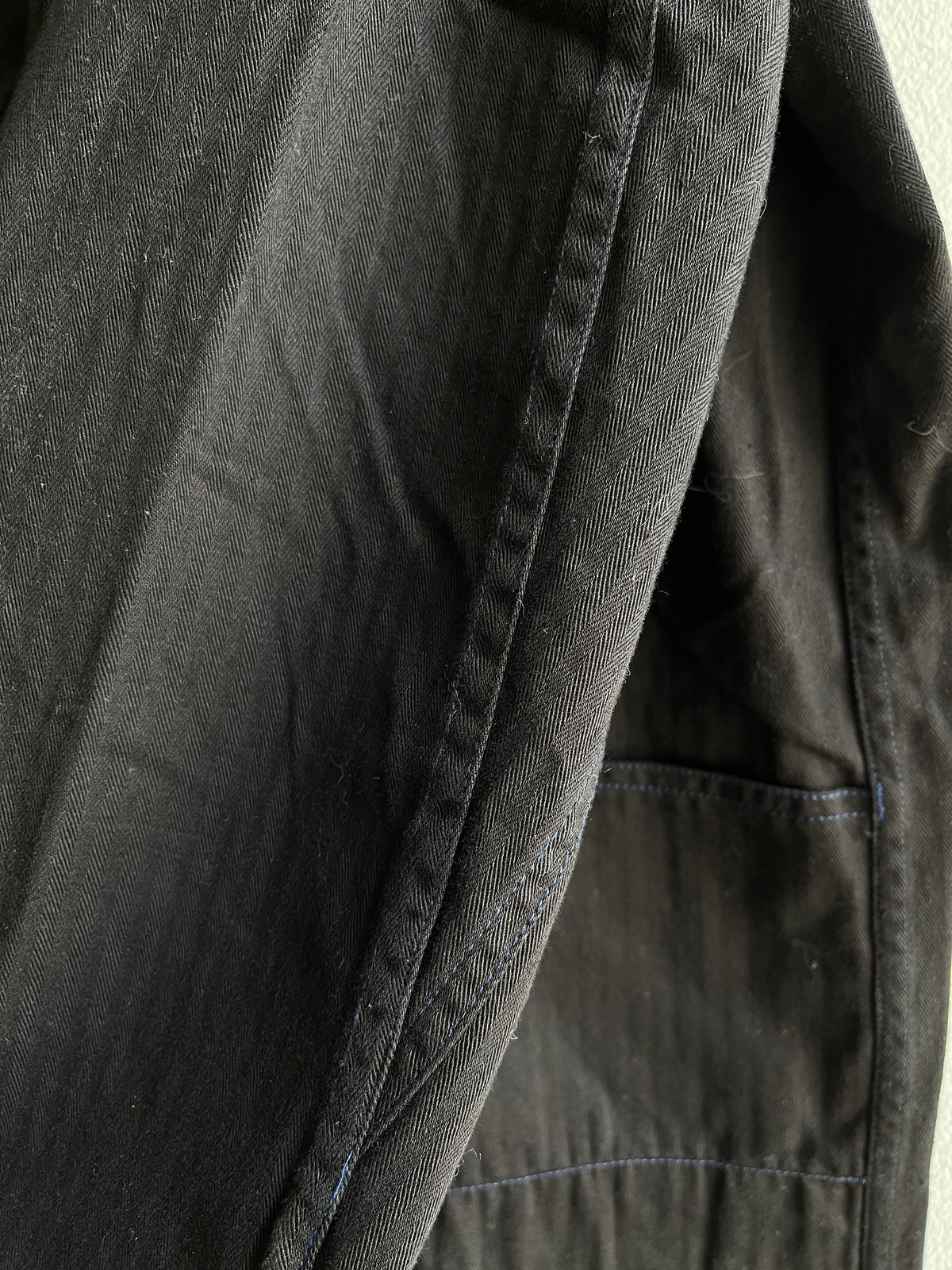 Vintage 1970’s Black HBT French Chore Coat - La Lovely Vintage 