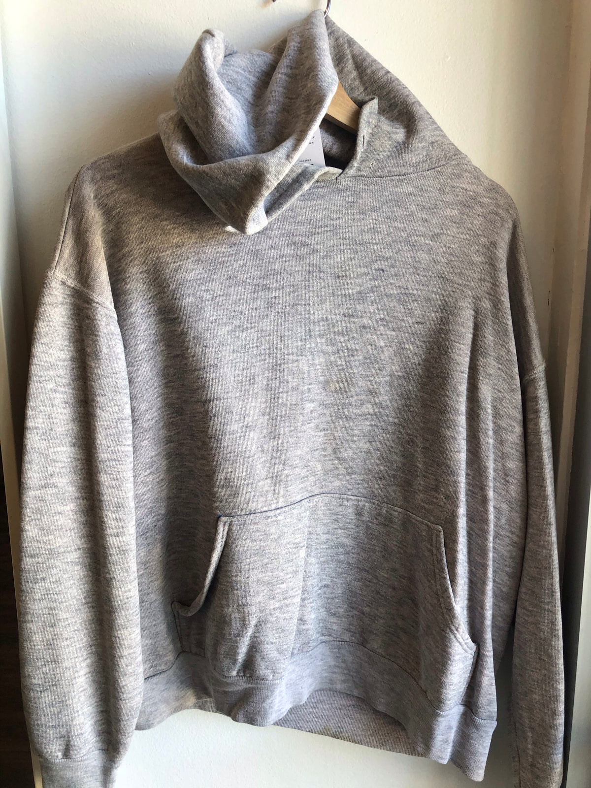 Vintage 1960s Double Face Grey Hooded Sweatshirt - La Lovely Vintage 