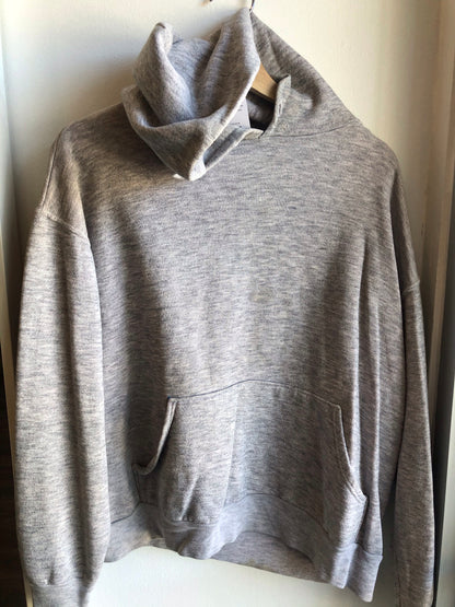 Vintage 1960s Double Face Grey Hooded Sweatshirt - La Lovely Vintage 