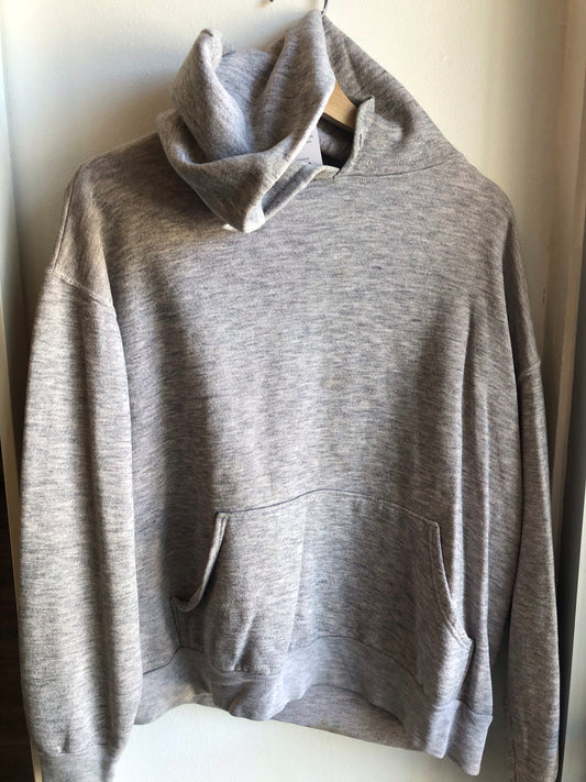 Vintage 1960s Double Face Grey Hooded Sweatshirt - La Lovely Vintage 