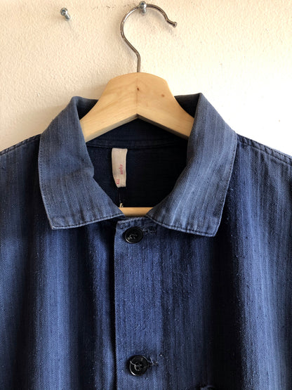 Vintage 1970s French HBT Chore Coat - La Lovely Vintage 
