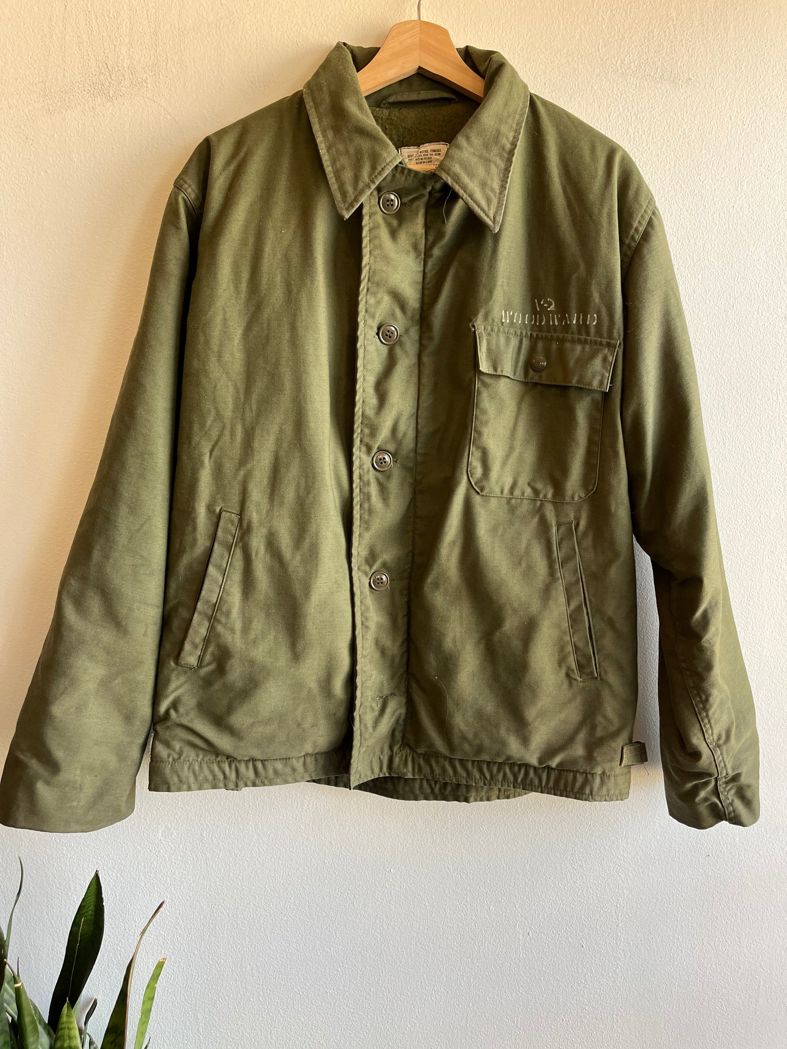 Vintage 1980's USN A-2 Lined Deck Jacket – La Lovely Vintage Vintage 1980's USN A-2 Lined Deck Jacket – La Lovely Vintage
