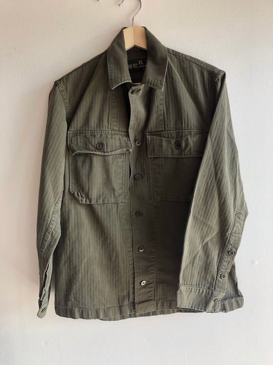 Vintage 1960’s European Military HBT Button-Up Shirt - La Lovely Vintage 