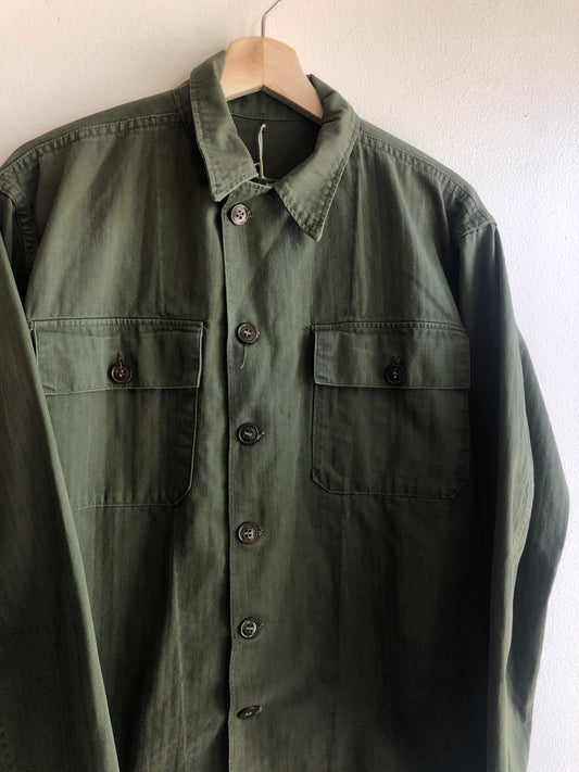 Vintage Post-WW2 HBT Army Shirt - La Lovely Vintage 