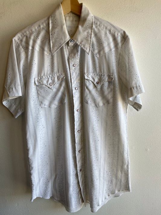 Vintage 1970’s Floral Short Sleeve Pearl-Snap Shirt