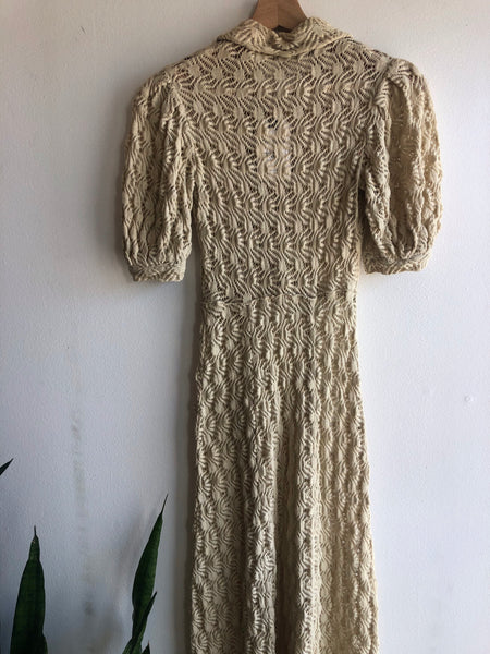 Vintage 1950’s Knitted Cotton Dress