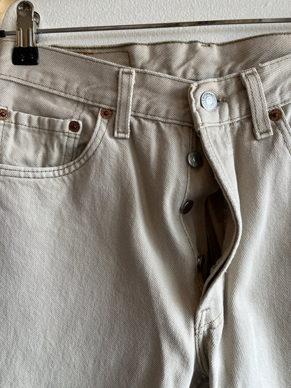 Vintage 1990’s Levi’s 501 Off-White Denim Jeans - La Lovely Vintage 