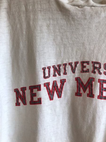 Vintage 1970’s University of New Mexico Champion “Blue Bar” T-Shirt