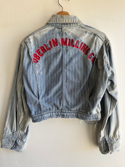 Vintage 1950’s Burlington Chainstitch Denim HBT Jacket