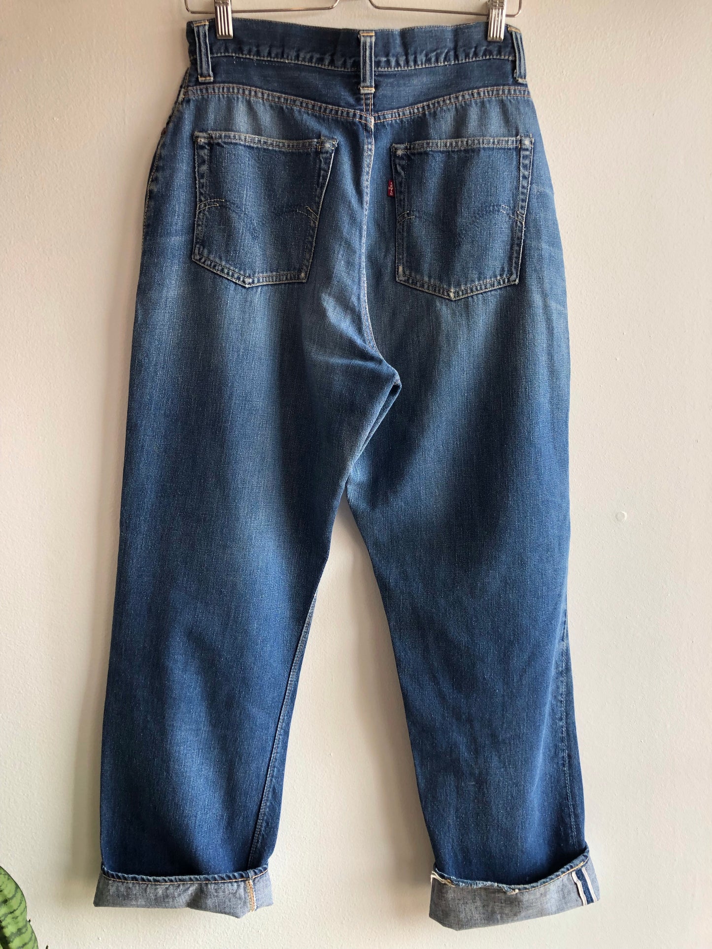 Vintage 1950’s Levi’s “Big E” 701 Hidden Rivet Selvedge Denim Jeans - La Lovely Vintage 