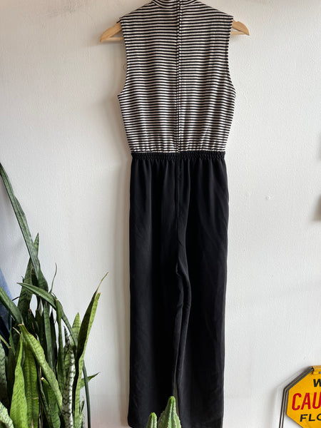 Vintage 1980’s Mockneck Sleeveless Jumpsuit