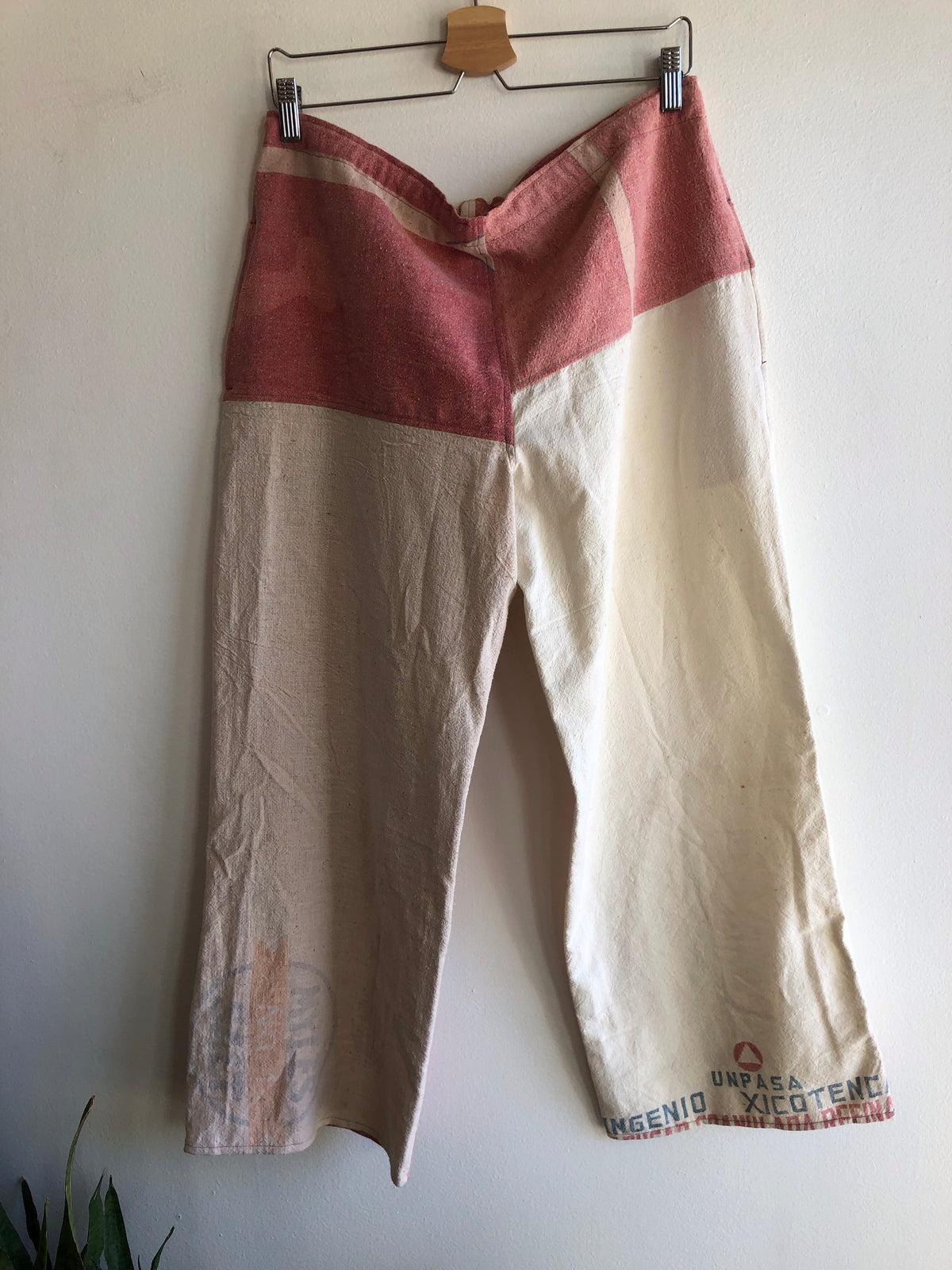 Double Down -  Feedsack Trousers w/ Adjustable Tie at Waist