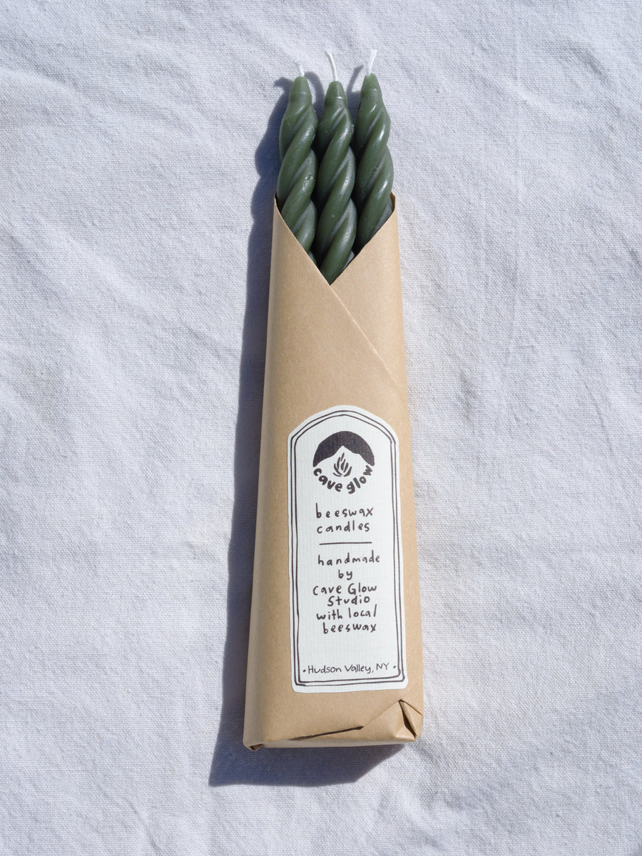 Cave Glow Studio - Spiral Beeswax Candle Set - La Lovely Vintage 