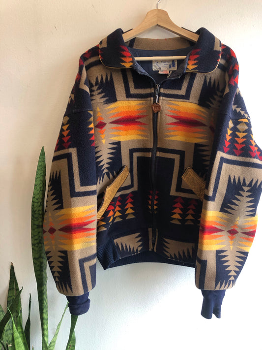 Vintage 1980’s Navajo Pattern Fleece/Wool Jacket - La Lovely Vintage 