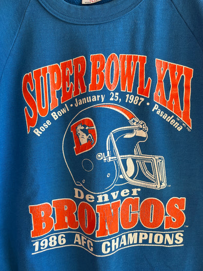 Vintage 1987 Denver Broncos Super Bowl Crewneck Sweatshirt - La Lovely Vintage 