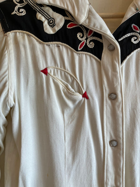 Vintage 1940’s Two-Tone Gabardine Western Pearl Snap Shirt