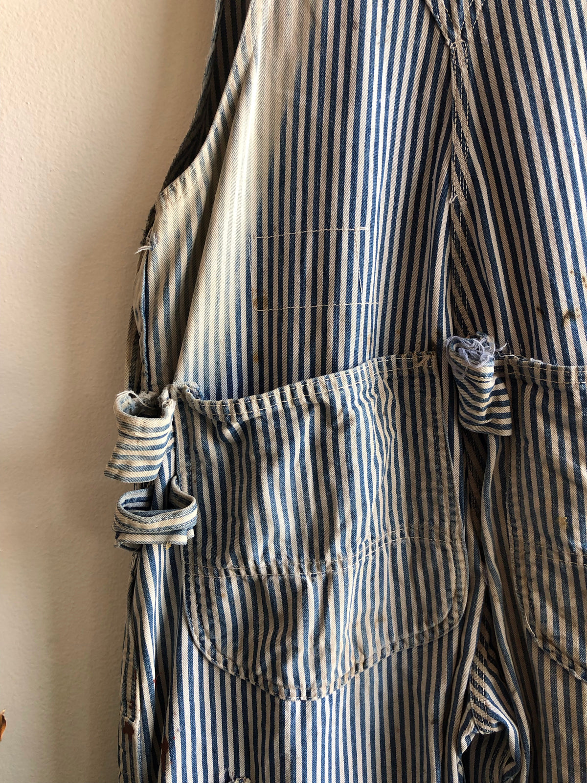 Vintage 1960’s Lee Hickory Stripe Denim Overalls - La Lovely Vintage 