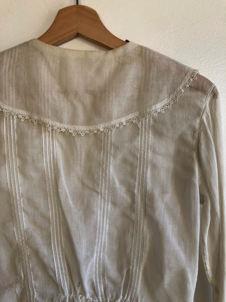 Vintage 1920’s Embroidered Sheer Blouse