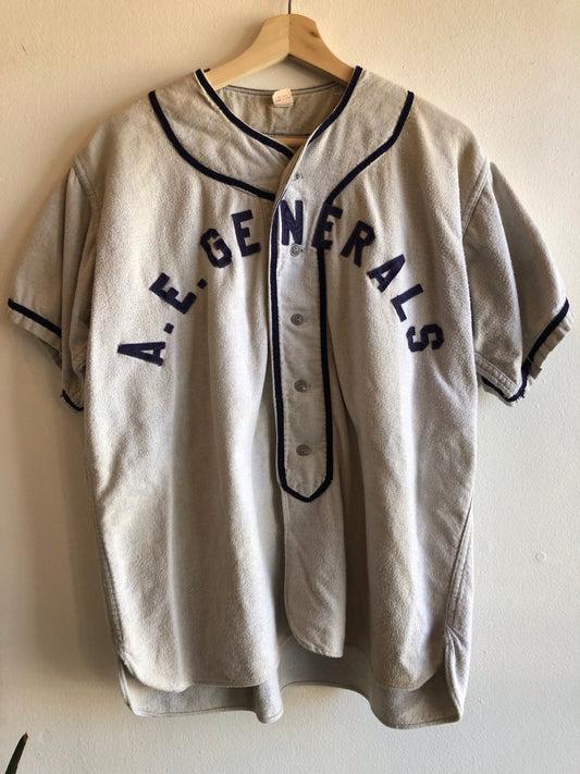 Vintage 1950’s “A.E. Generals” Baseball Jersey - La Lovely Vintage 