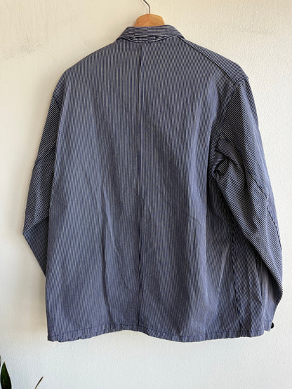 Vintage 1970’s Deadstock German Striped Chore Coat - La Lovely Vintage 