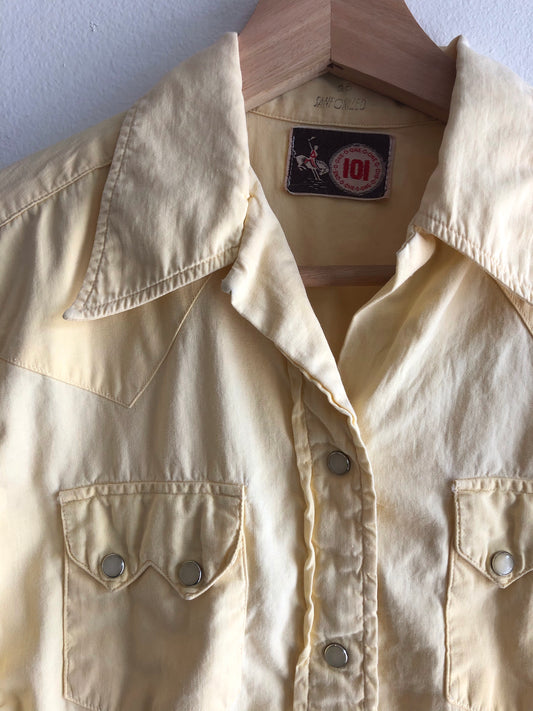 Vintage 1950’s Montgomery Ward 101 Saw-Tooth Pearl Snap Western Shirt - La Lovely Vintage 