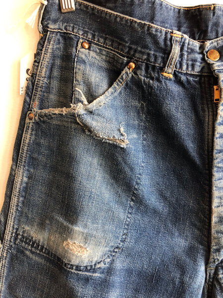 Vintage 1950s PowrHouse Flannel-Lined Denim Carpenter Jeans