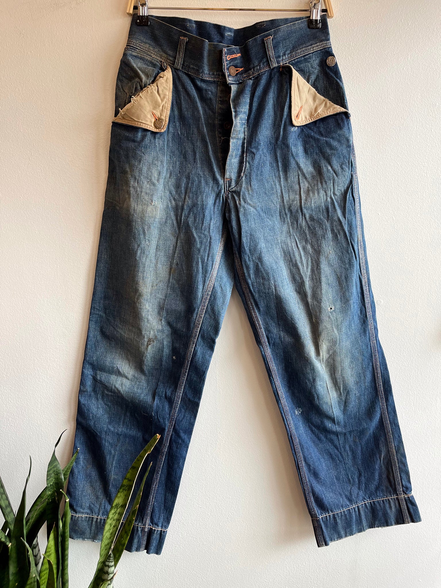 Vintage 1940’s Norfolk & Western Denim Work Jeans