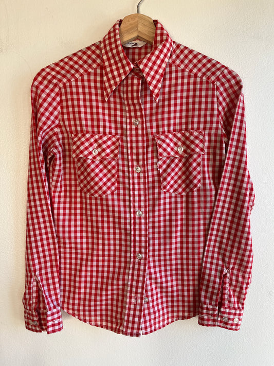 Vintage 1960’s Levi’s “Big E” Gingham Button-Up Shirt