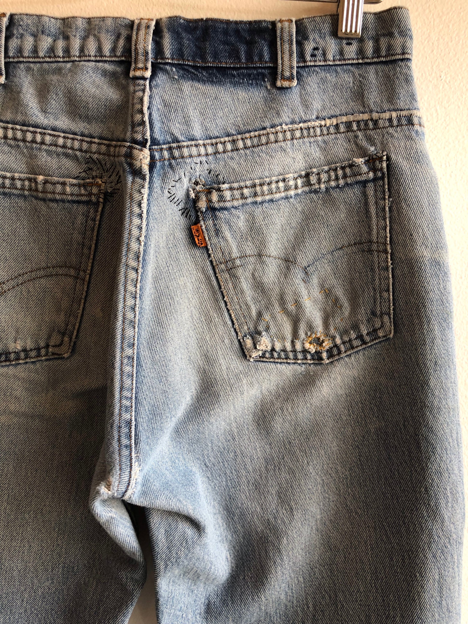 Vintage Levi’s Patchwork Orange Tab - La Lovely Vintage 
