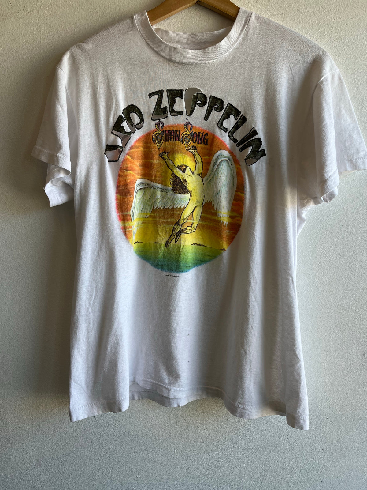 Vintage 1984 Led Zeppelin Swan Song T-Shirt - La Lovely Vintage 