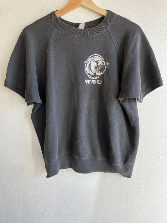 Vintage 1950’s Washington State University Short-Sleeve Sweatshirt - La Lovely Vintage 