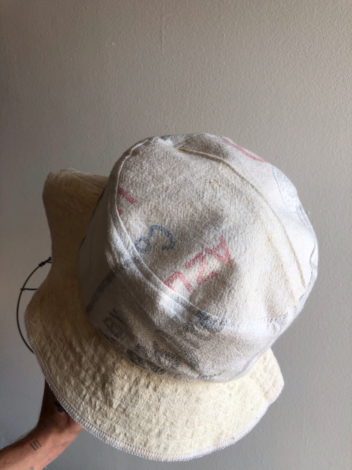 Vintage Feed Sack Custom DDV Bucket Hat - La Lovely Vintage 