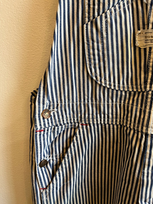 Vintage 1960/1970’s Big Mac Hickory Stripe Denim Overalls