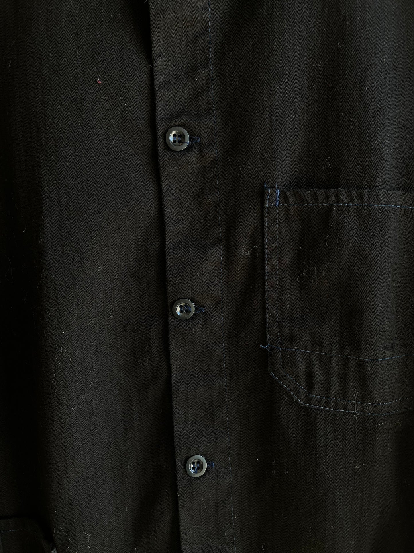 Vintage 1970’s Black HBT French Chore Coat