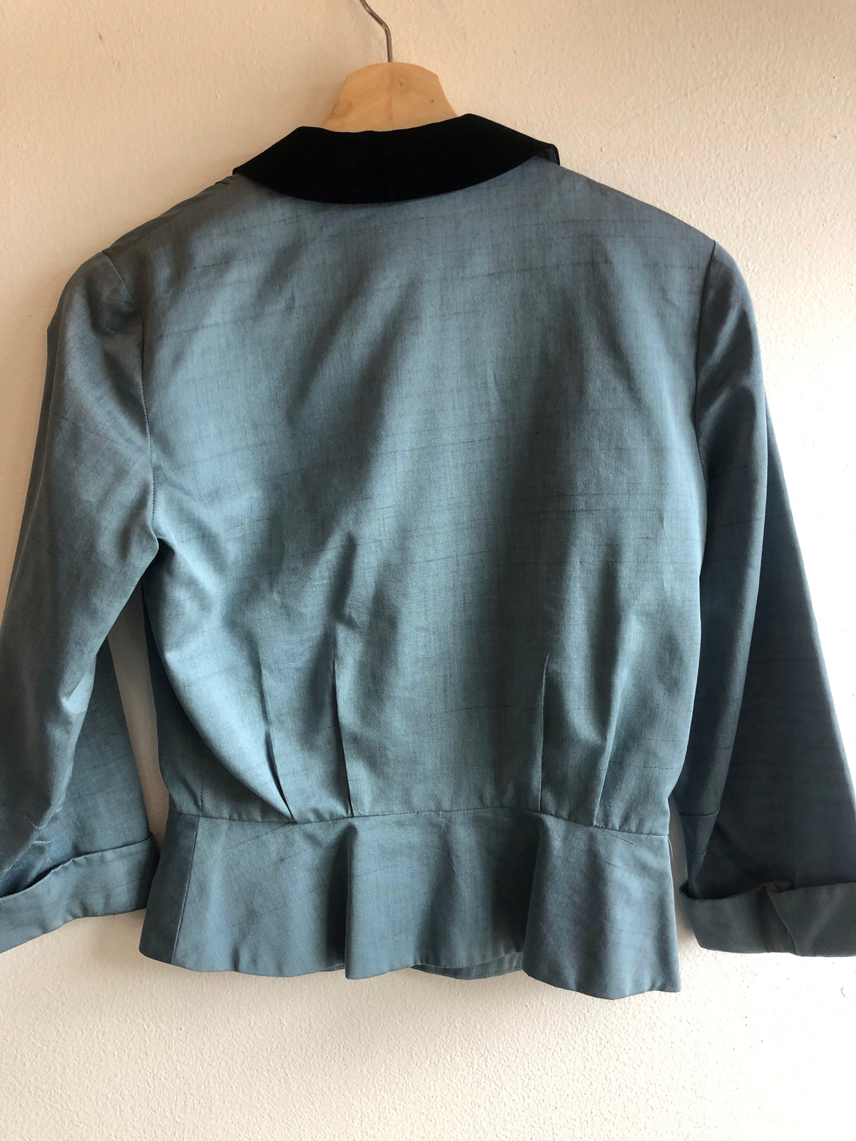 Vintage 1950’s Loop-Collar Pleated Blouse - La Lovely Vintage 