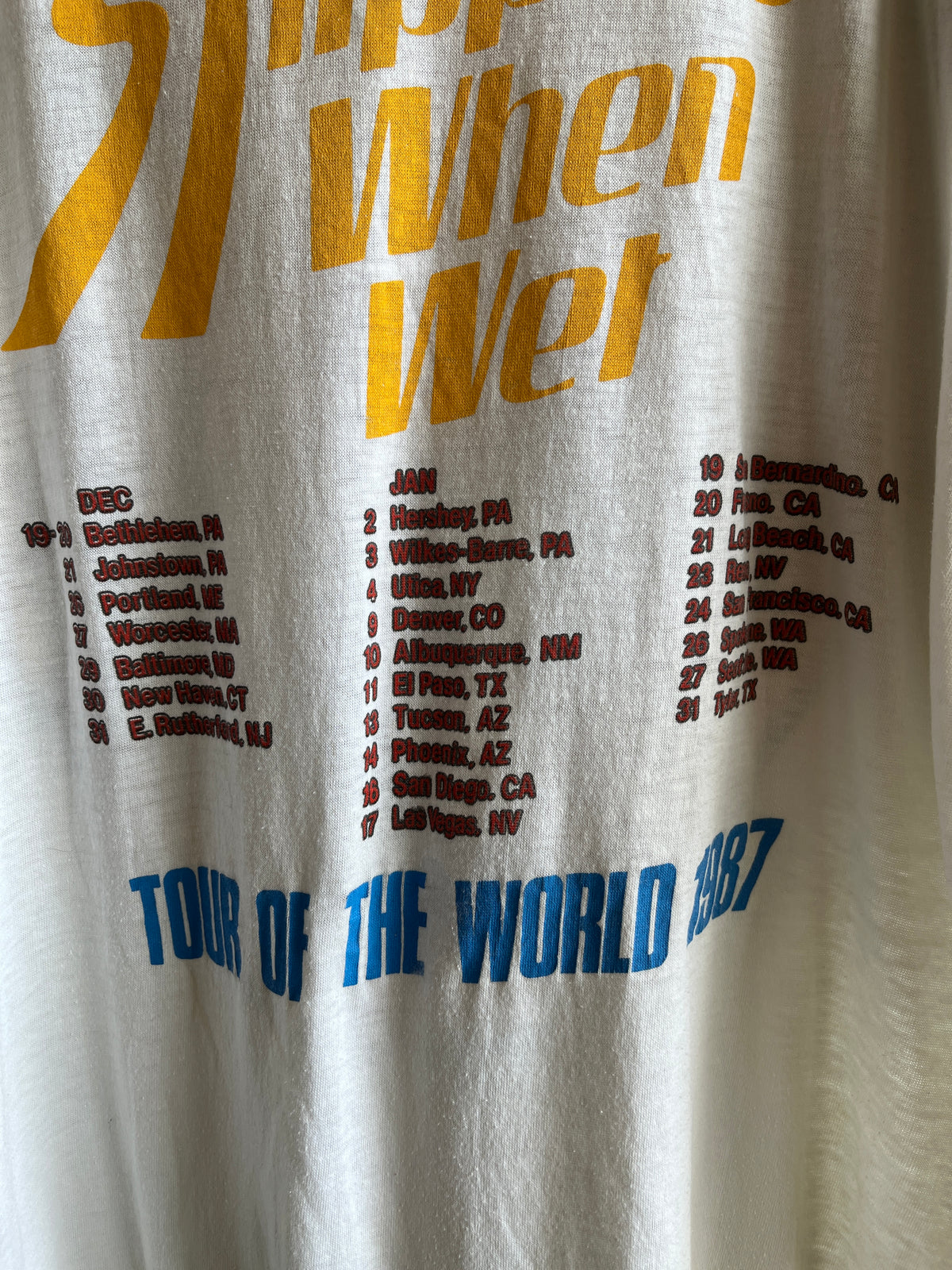 Vintage 1987 Bon Jovi Tour T-Shirt - La Lovely Vintage 