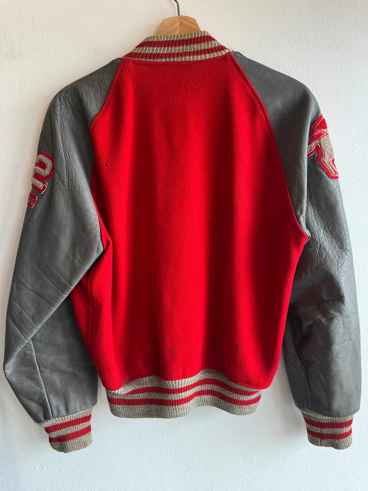 Vintage 1960’s Red and Grey Varsity Jacket - La Lovely Vintage 
