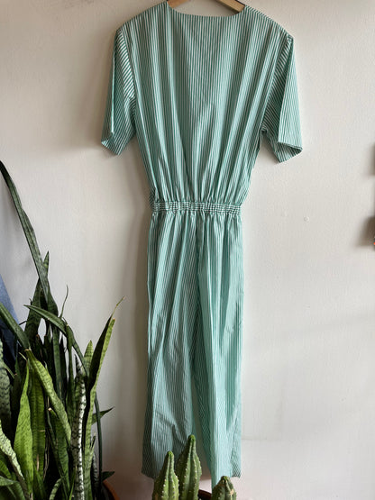 Vintage 1960’s Homemade Striped Tie-Front Jumpsuit