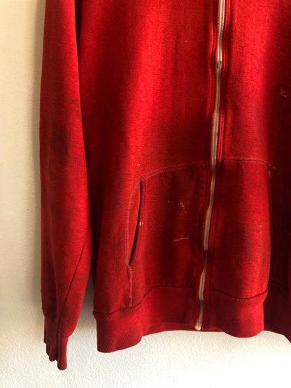 Vintage 1970’s Red Zip Up Sweater